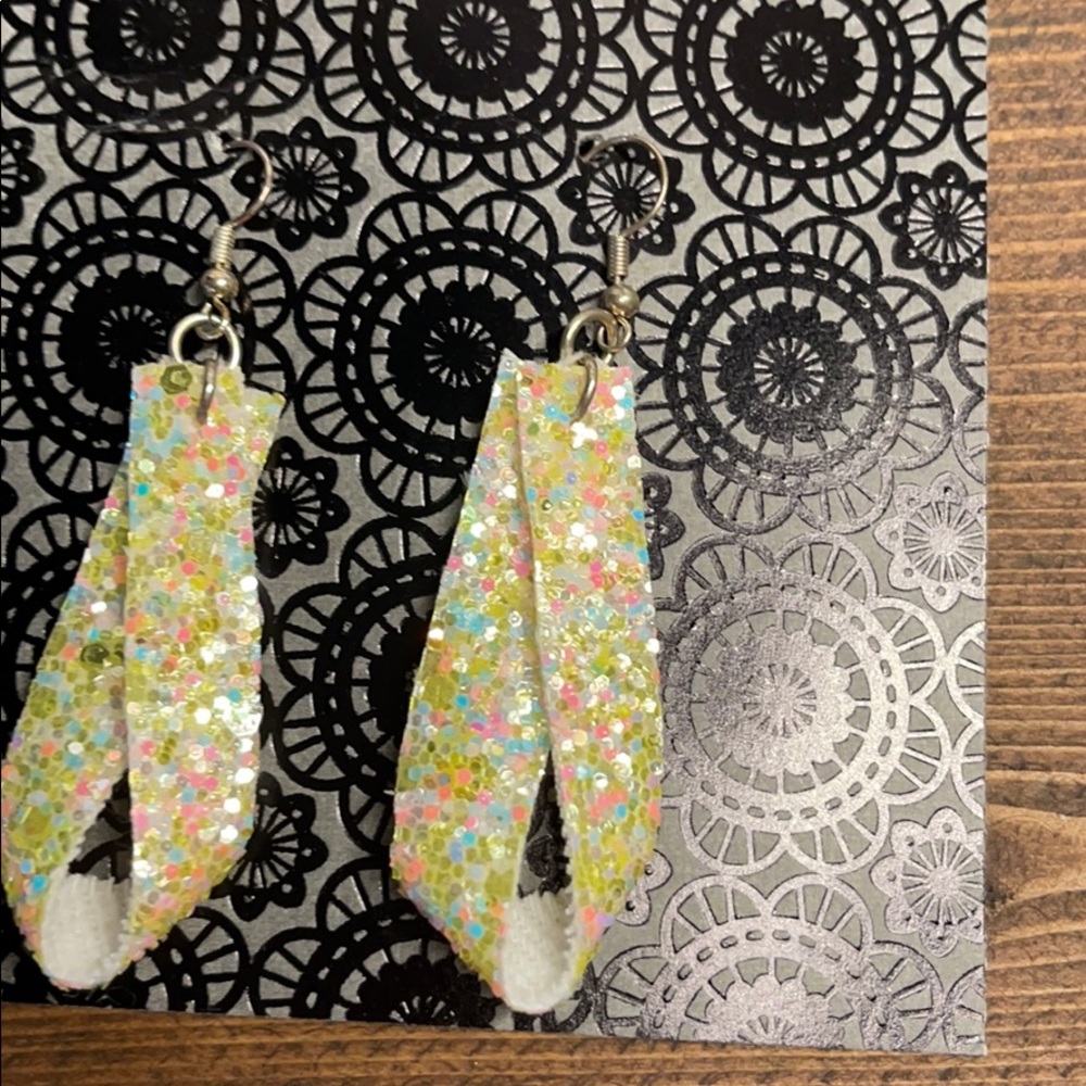 Faux leather earrings